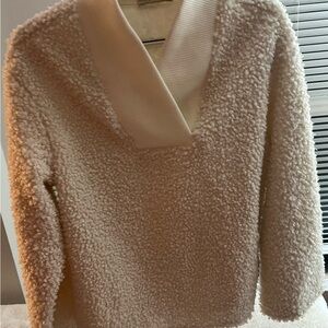 Cozy Cream V-Neck Sweater